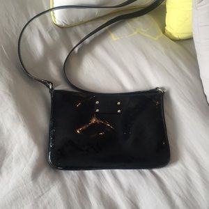 Kate Spade Black Polyvinyl Crossbody Purse